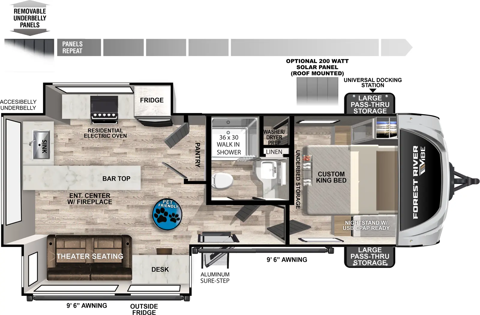 Vibe 2500SP Floorplan